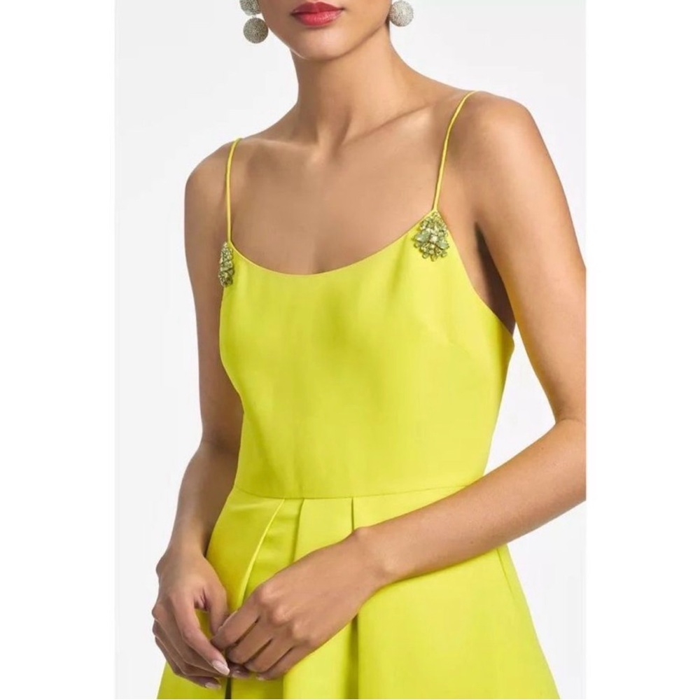 Sachin + Babi Neon Yellow Sleeveless Midi Dress - Picture 2 of 7